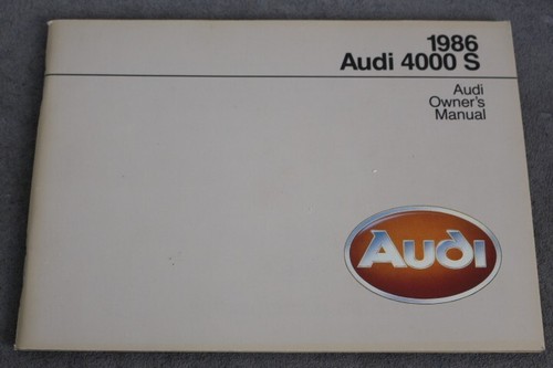 Audi 4000 owner manual - audi, owner,s